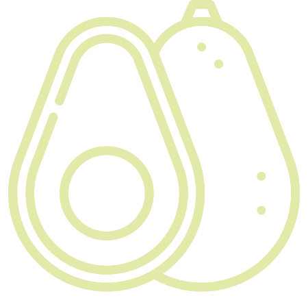 Icono de aguacate sin saborizantes añadidos