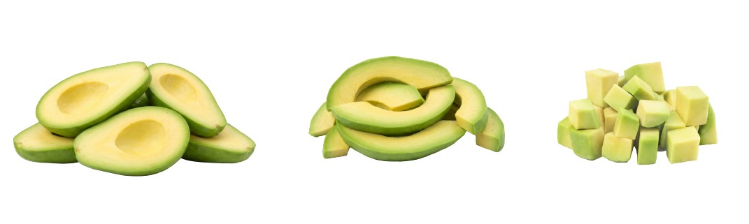 Aguacate cortado para aguacate IQF